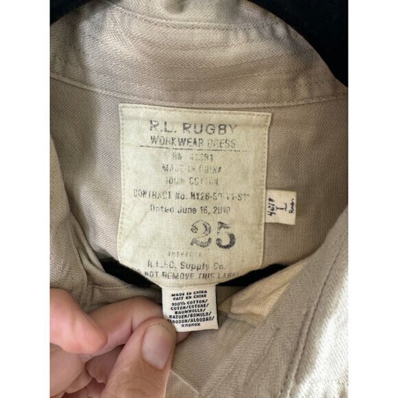 R.L.‎ Rugby Workwear Women's Tan Dress Size L, tan dress, midi dress, womens - Picture 5 of 6